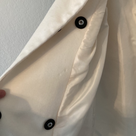 French Connection White Floral Rose Print Oversized Coat Size 4 - Picture 8 of 13